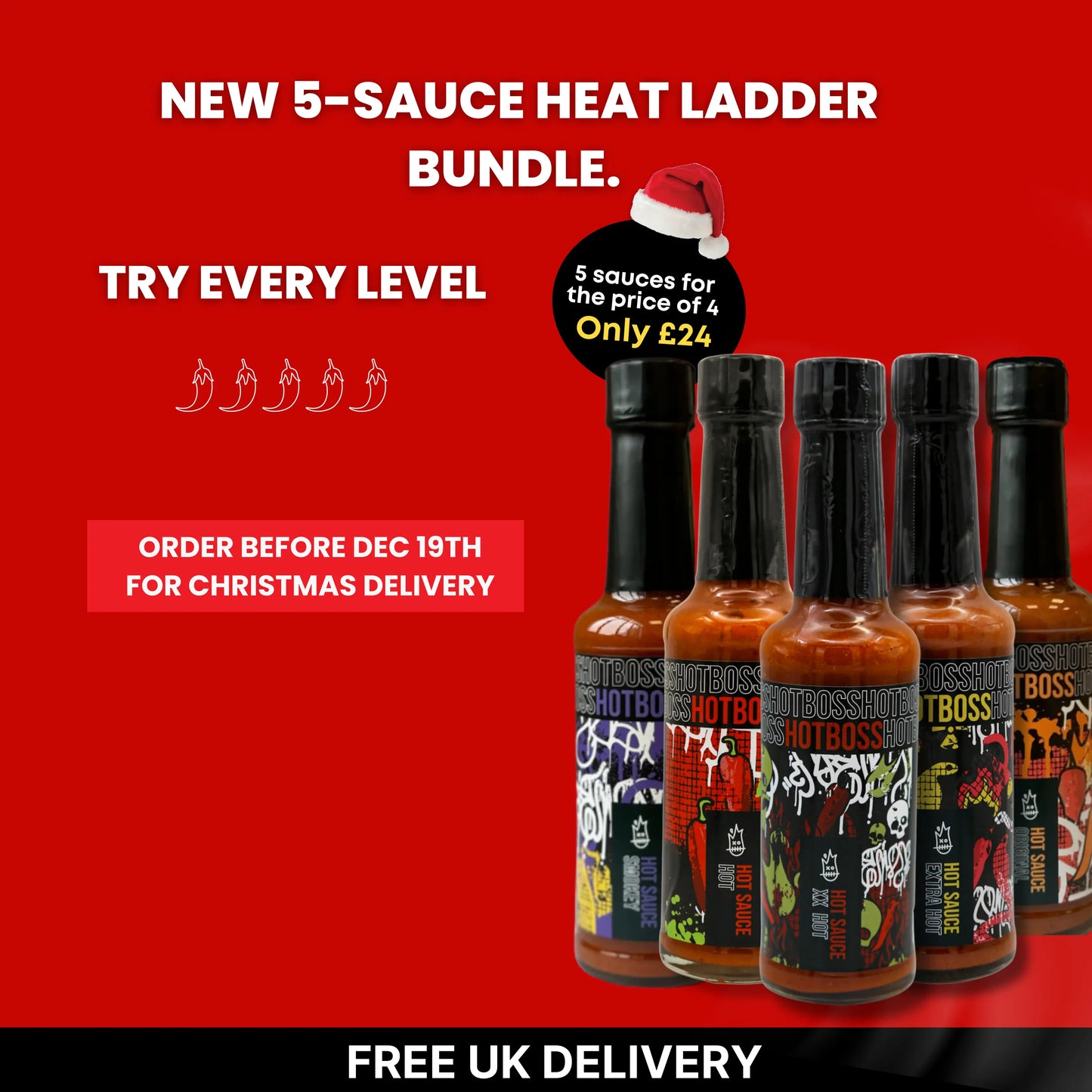 Hot Boss Christmas Hot Sauce Gift Set